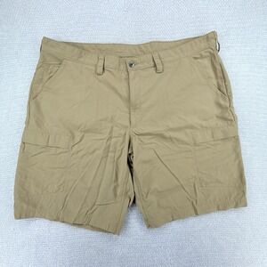 Duluth Trading Armachillo Cooling Cargo Shorts Mens 46 Tan Ripstop Nylon 11"